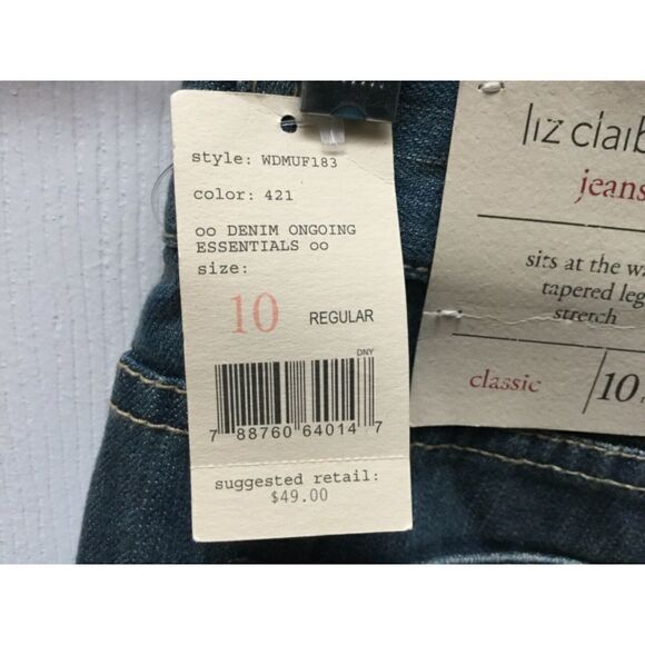 LIZ CLAIBORNE tapered leg classic jeans 10 NWT - Picture 4 of 5